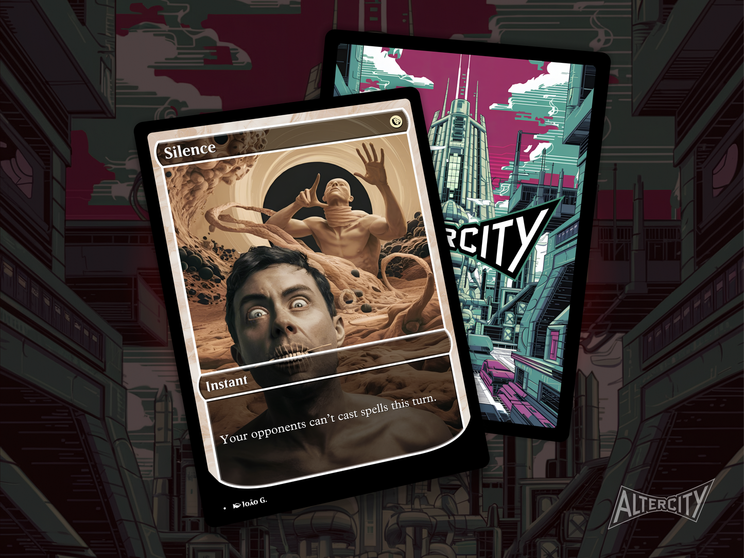 High-quality MTG proxy of Silence featuring serene altered artwork, ideal for EDH play.