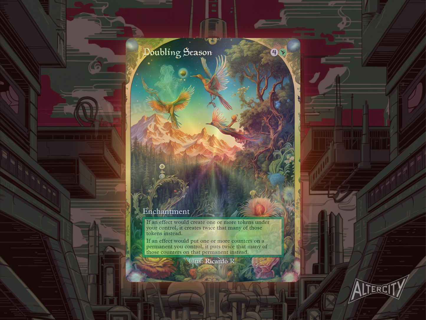 Doubling Season - MTG Custom Cards, Commander alternate art - Magic MTG Alters Full Art