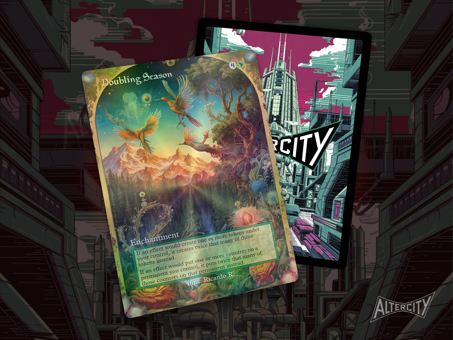 Doubling Season - MTG Custom Cards, Commander alternate art - Magic MTG Alters Full Art