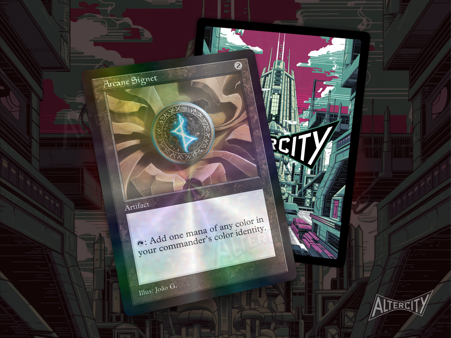 Arcane Signet - Mtg Custom Cards, Commander, Edh and Cedh High Quality Altered Proxies - Old Border Retro Frame