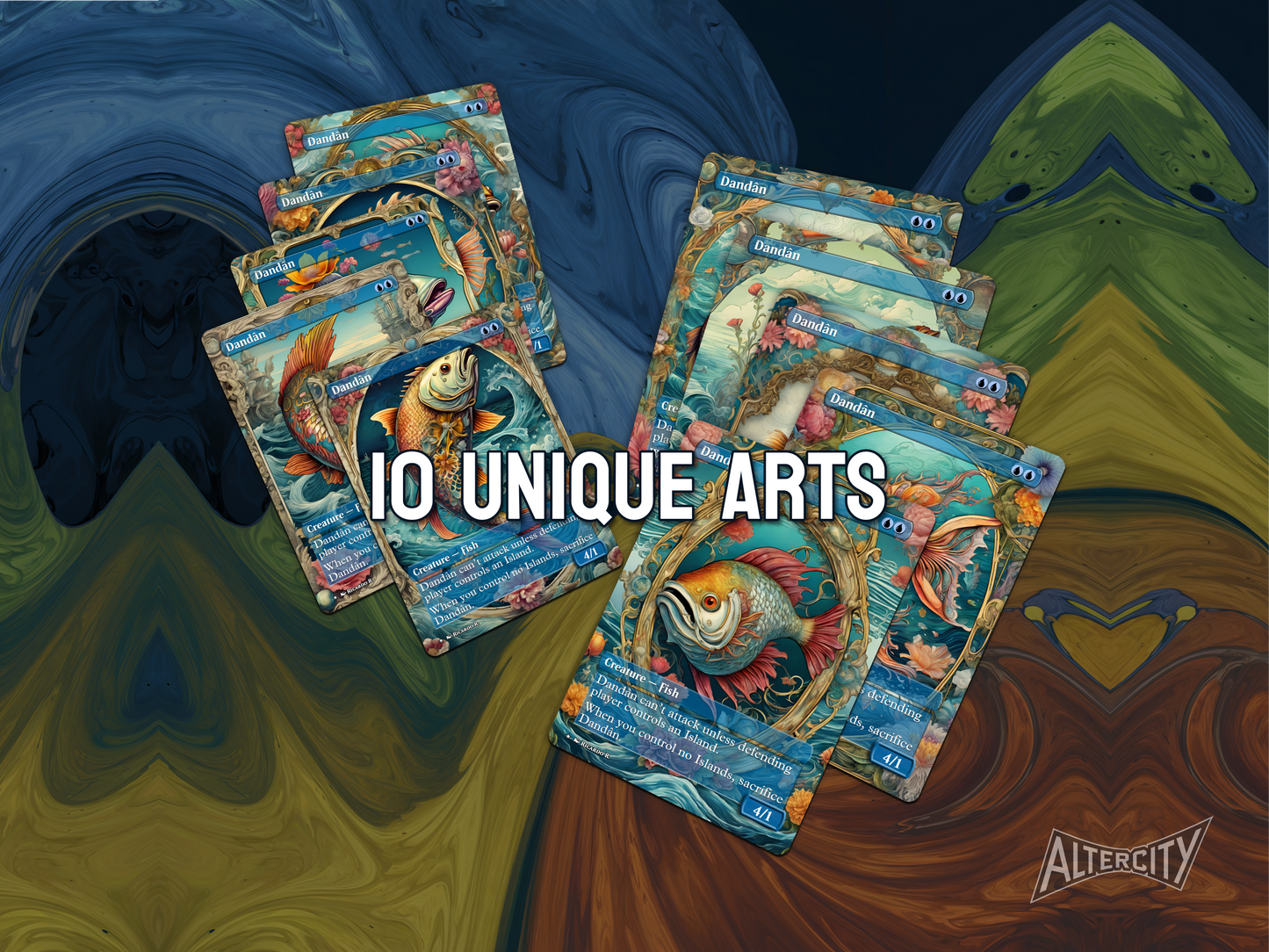Dandan Full Custom MTG Altered Art Deck | 80 cards, Forgetful Fish - English and High Quality