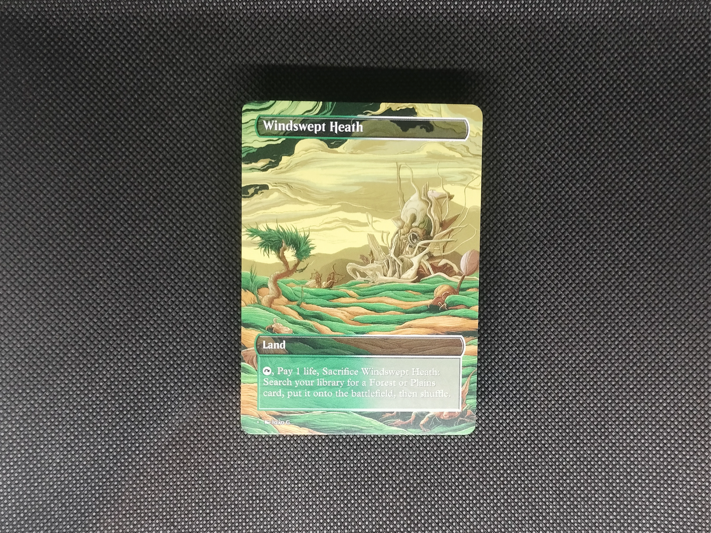 Windswept Heath (v1) - Full Art Fetch Land Alter - Mtg Custom Cards, Commander, Edh and cEDH High Quality Altered Proxies