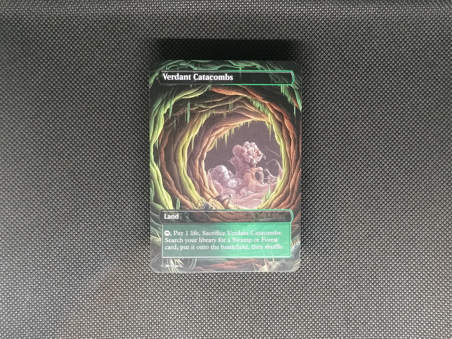 Verdant Catacombs (v1) - Full Art Fetch Land Alter - Mtg Custom Cards, Commander, Edh and cEDH High Quality Altered Proxies