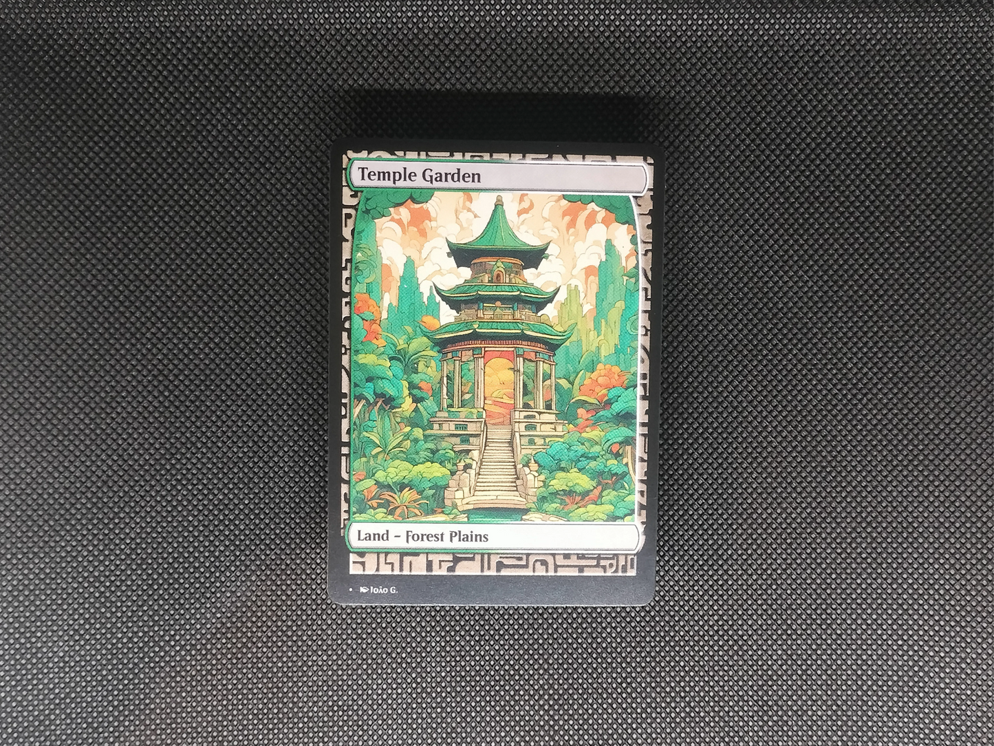 Temple Garden (v1) - Full Art Alter - MTG Custom Cards, Commander, Edh and Cedh High Quality Altered Proxies