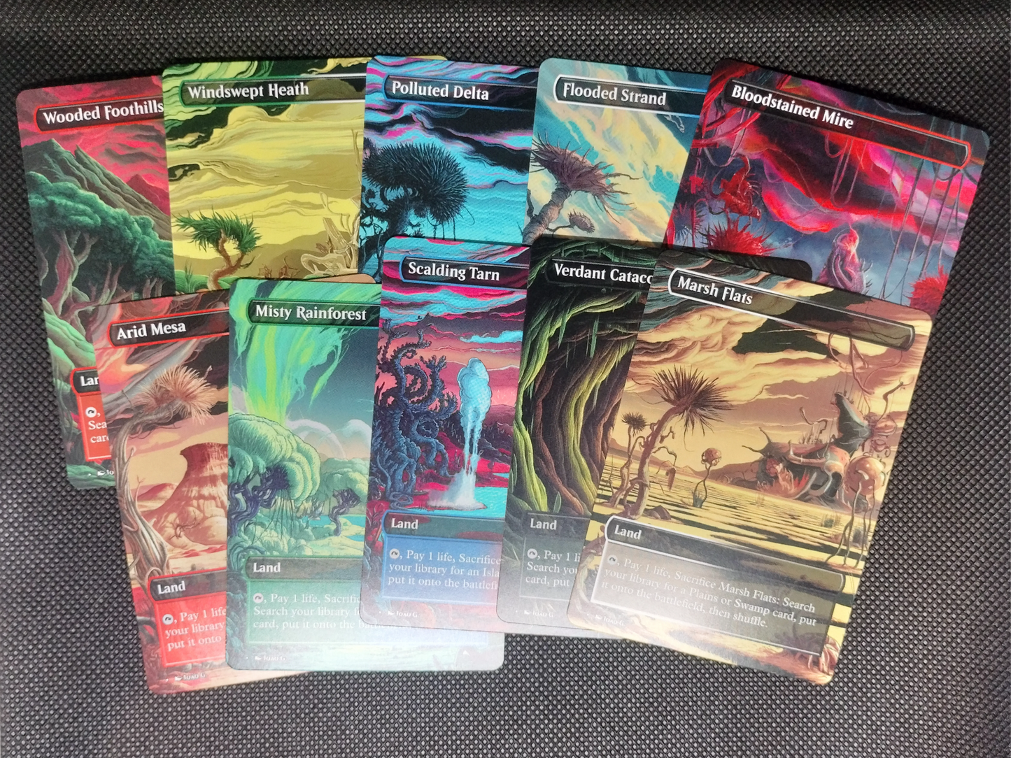 Fetch Lands Bundle (v1) - MTG Custom Cards, Commander, Edh and Cedh High Quality Altered Cards - Full Art Alters