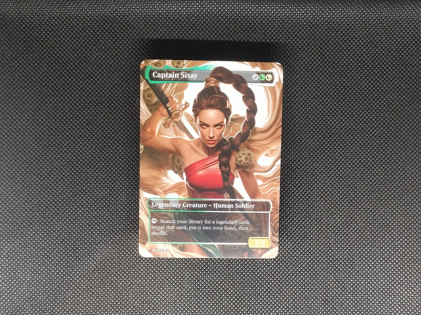 Captain Sisay (v1) - Full Art Borderless Alter - MTG Custom Cards, Commander, Edh and Cedh High Quality Altered Proxies
