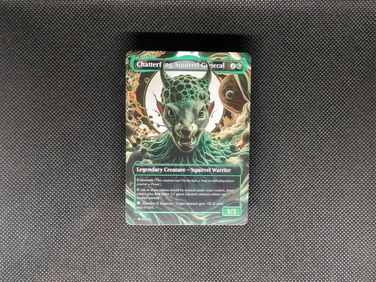 Chatterfang, Squirrel General - Full Art Borderless - MTG Custom Cards, Commander, Edh and Cedh High Quality Altered Proxies