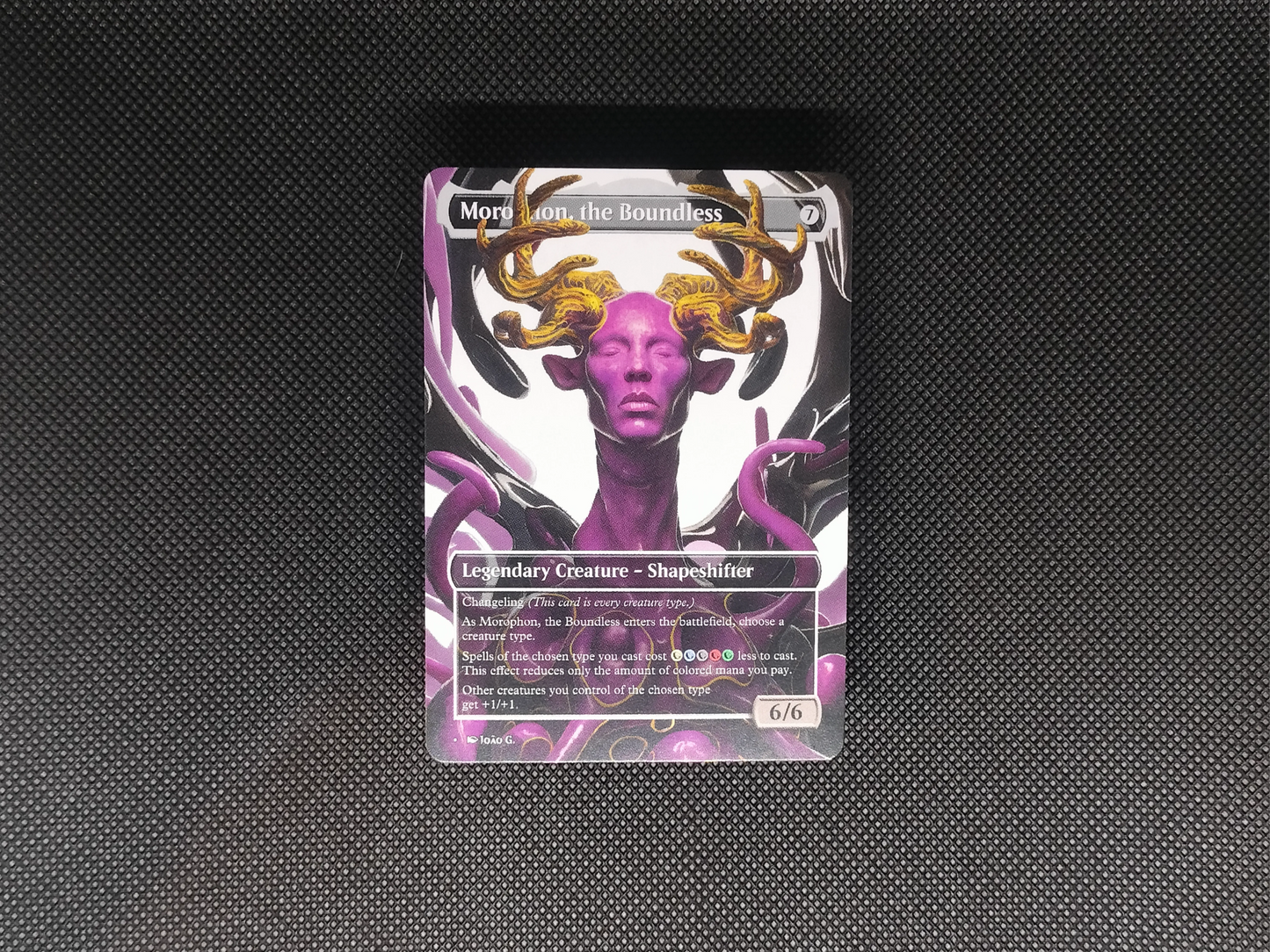Morophon, the Boundless - Full Art Borderless Alter - MTG Custom Cards, Commander, Edh and Cedh High Quality Altered Proxies
