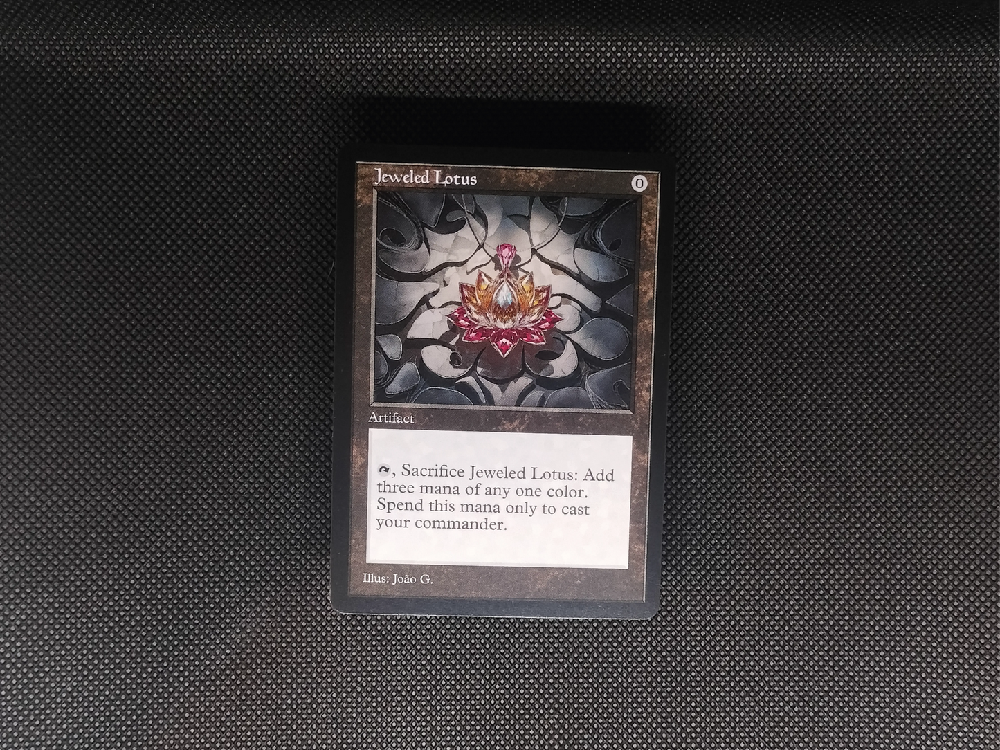 Jeweled Lotus - Old Border Retro Frame Alter - Mtg Custom Cards, Commander, Edh and Cedh High Quality Alters