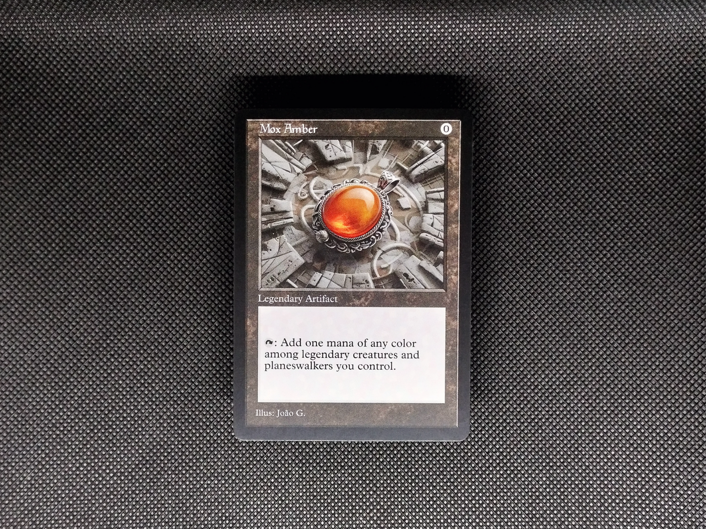 Mox Amber (v1) - Old Border Retro Frame - Mtg Custom Cards, Commander, Edh and Cedh High Quality Altered Proxies