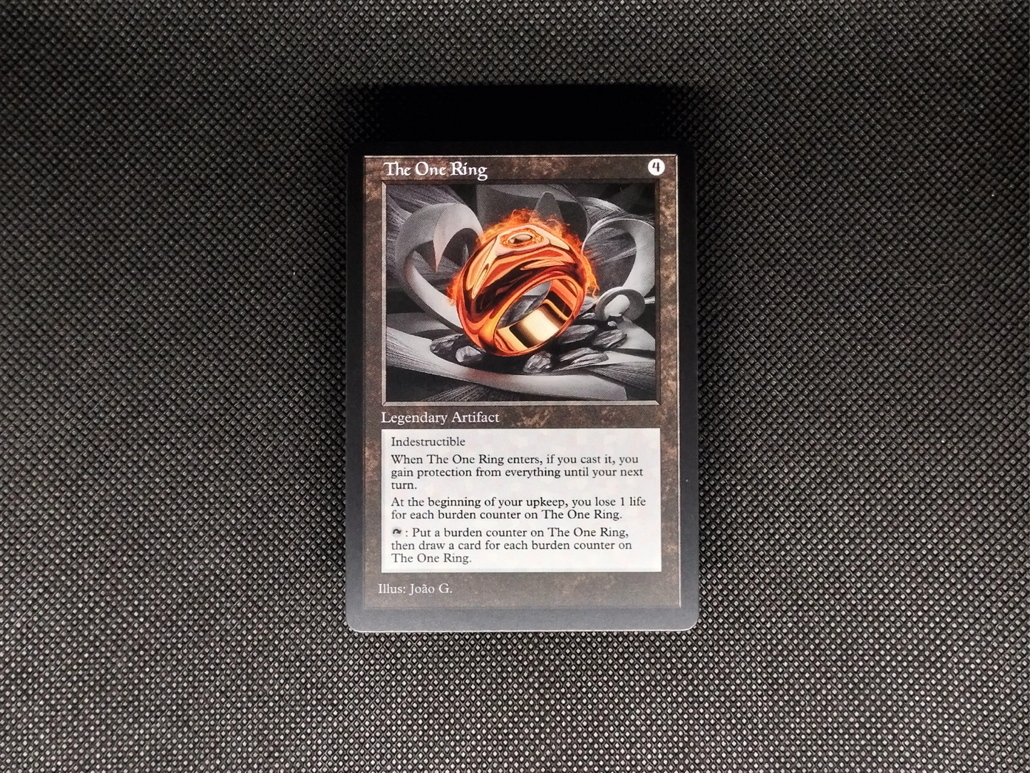 The One Ring (v1) - Old Border Retro Frame - Mtg Custom Cards, Commander, Edh and Cedh High Quality Alters