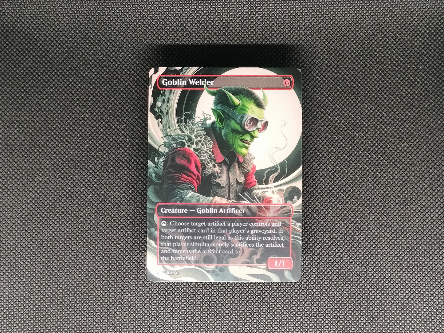 Goblin Welder - Full Art Borderless - MTG Custom Cards, Commander, Edh and Cedh High Quality Altered Proxies
