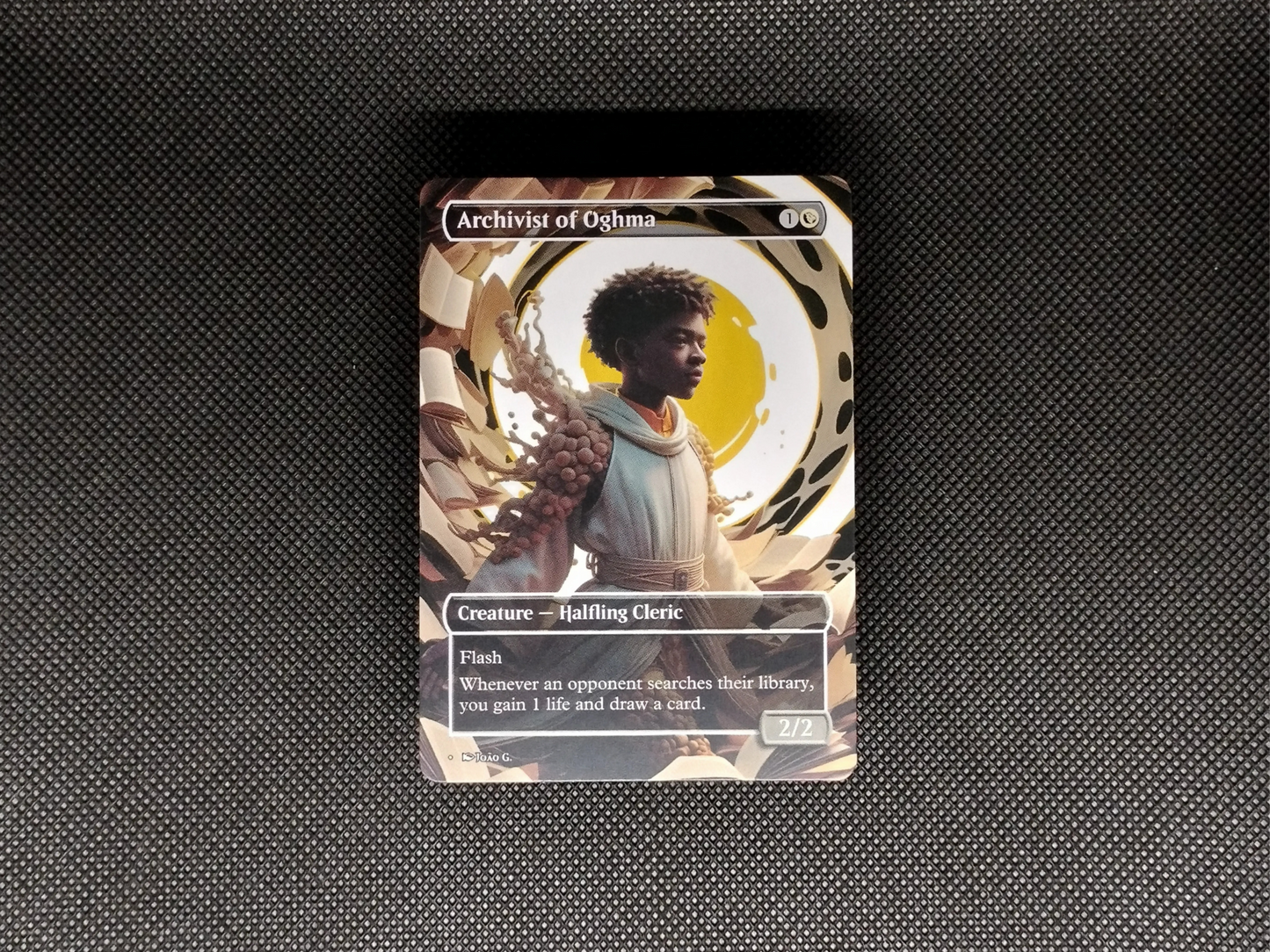 Archivist of Oghma - Full Art Borderless - MTG Custom Cards, Commander, Edh and Cedh High Quality Altered Proxies