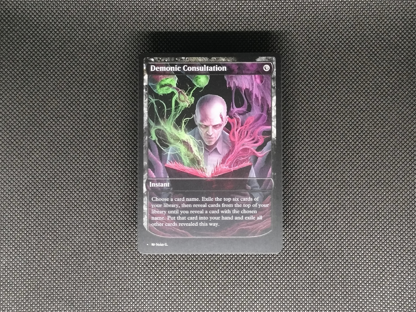 Demonic Consultation - Full Art Alter - MTG Custom Cards, Commander, Edh and Cedh High Quality Alters