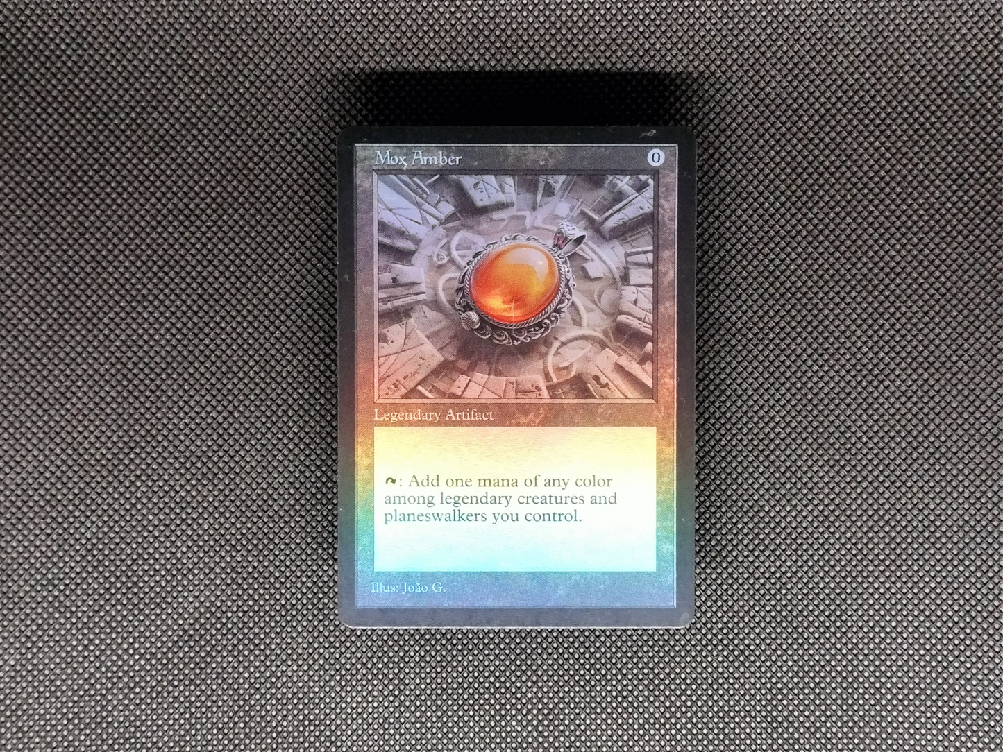 Mox Amber (v1) - Old Border Retro Frame - Mtg Custom Cards, Commander, Edh and Cedh High Quality Altered Proxies