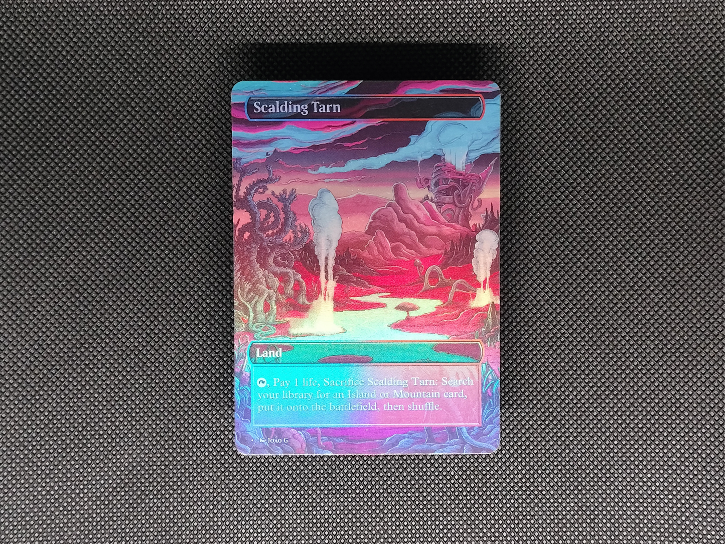 Scalding Tarn (v1) - Full Art Fetch Land Alter - Mtg Custom Cards, Commander, Edh and cEDH High Quality Altered Card