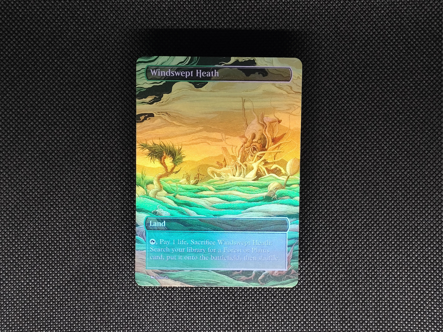 Windswept Heath (v1) - Full Art Fetch Land Alter - Mtg Custom Cards, Commander, Edh and cEDH High Quality Altered Proxies