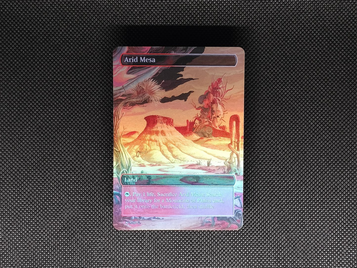 Arid Mesa (v1) - Full Art Fetch Land - Mtg Custom Cards, Commander, Edh and cEDH High Quality Altered Proxies
