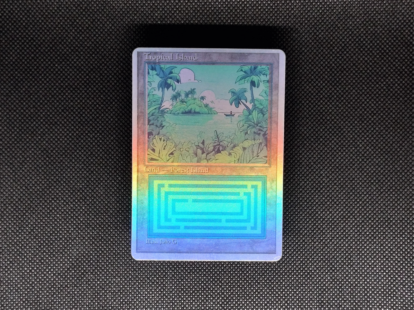 Tropical Island (v1) - Dual Land Old School Retro Frame Alter - Mtg Custom Cards, Commander, Edh and cEDH High Quality Altered Proxies