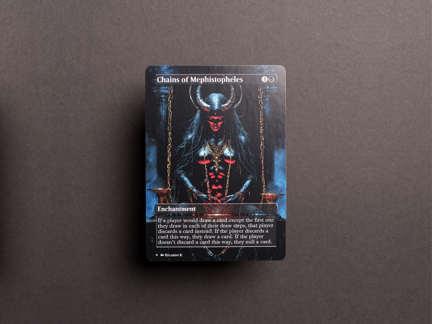 Chains of Mephistopheles - MTG Custom Cards, Commander alternate art - Magic MTG Alters Full Art