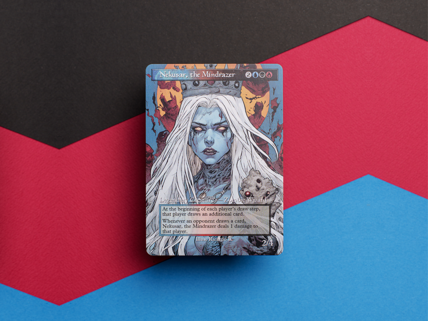 Nekusar, the Mindrazer - MTG Custom Cards , Commander alternate art - Magic MTG Alters Full Art