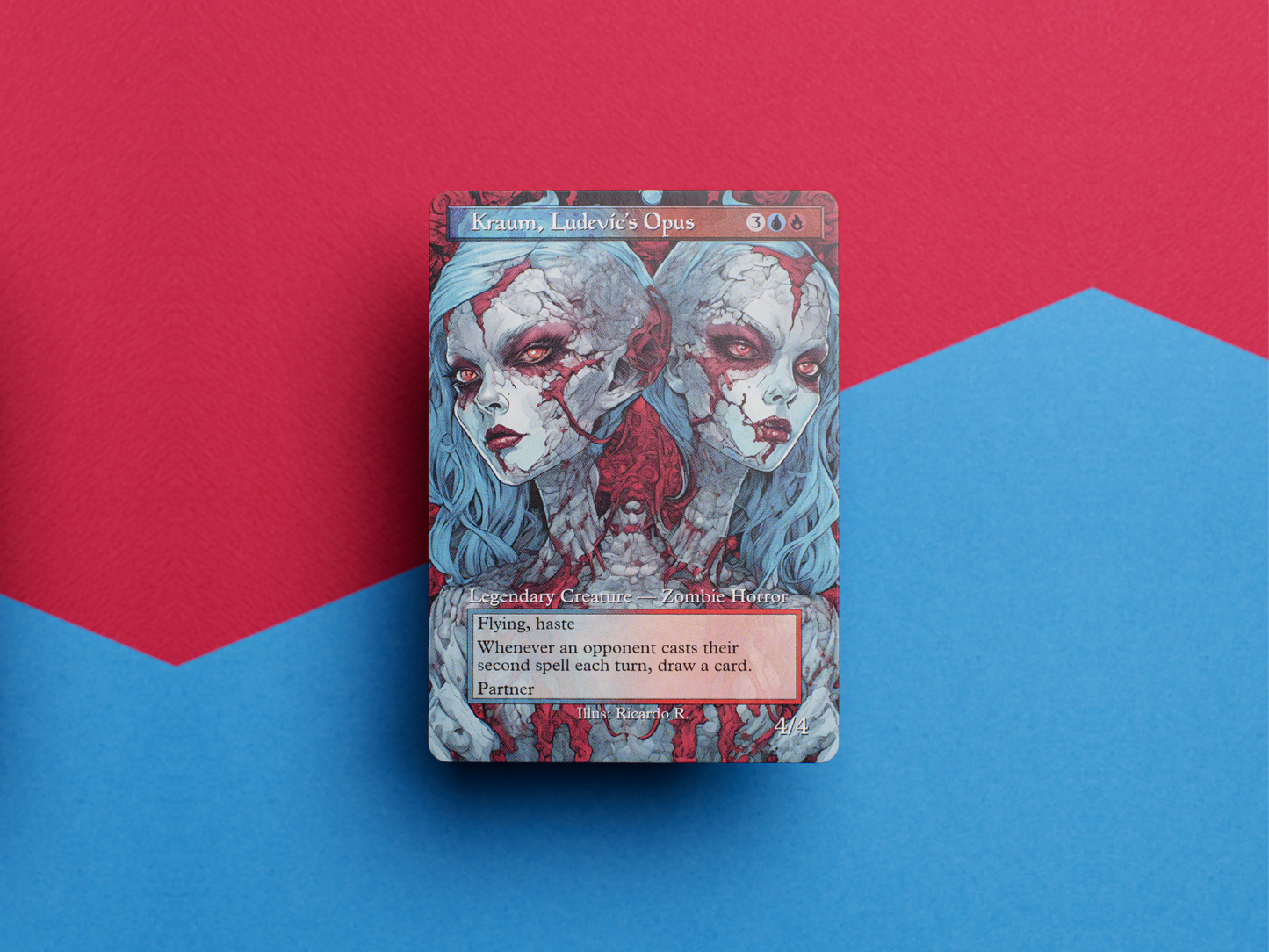 Kraum, Ludevic's Opus (v2) - Full Art Borderless - MTG Custom Cards, Commander, Edh and Cedh High Quality Altered Proxies