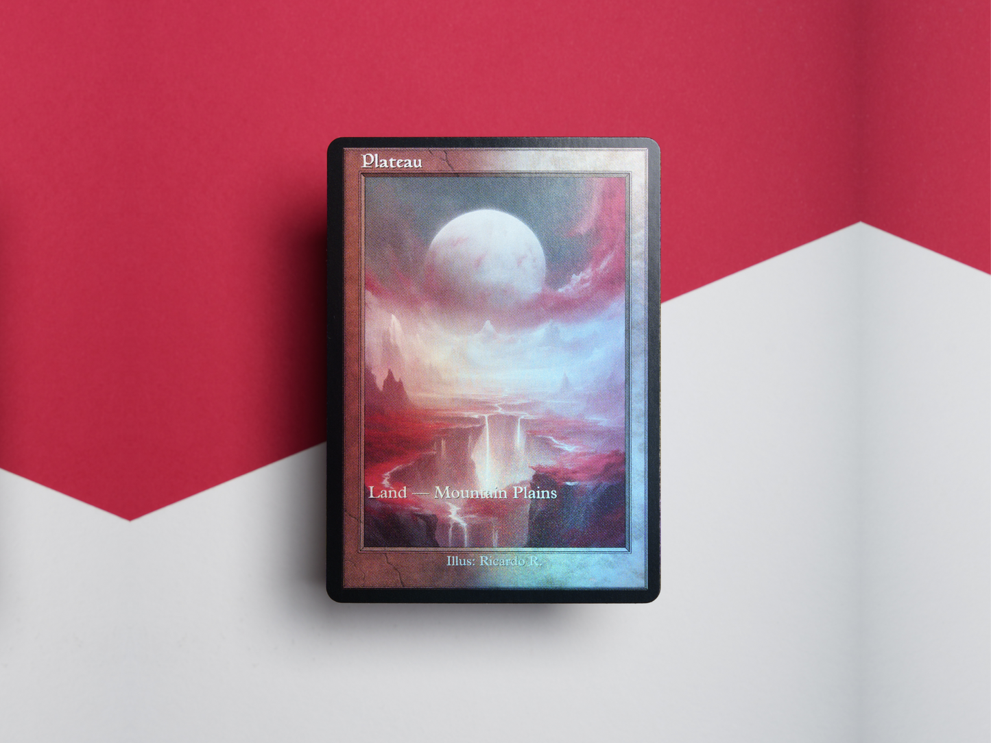 Plateau (v2) - Dual Land Old School Retro Frame Alter - Mtg Custom Cards, Commander, Edh and cEDH High Quality Altered Proxies