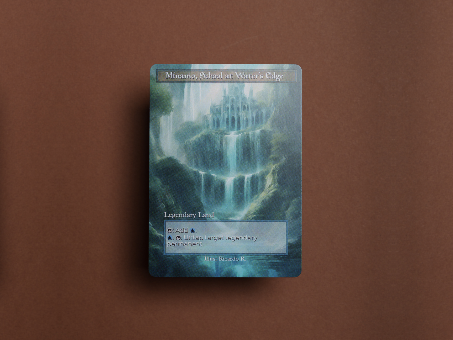 Minamo, School at Water's Edge - Full Art Alter - MTG Custom Cards, Commander, Edh and Cedh High Quality Altered Proxies