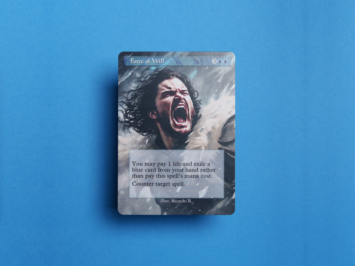 Force of Will - Jon Snow Alter - Full Art - MTG Custom Cards, Commander, Edh and Cedh High Quality Altered Proxies