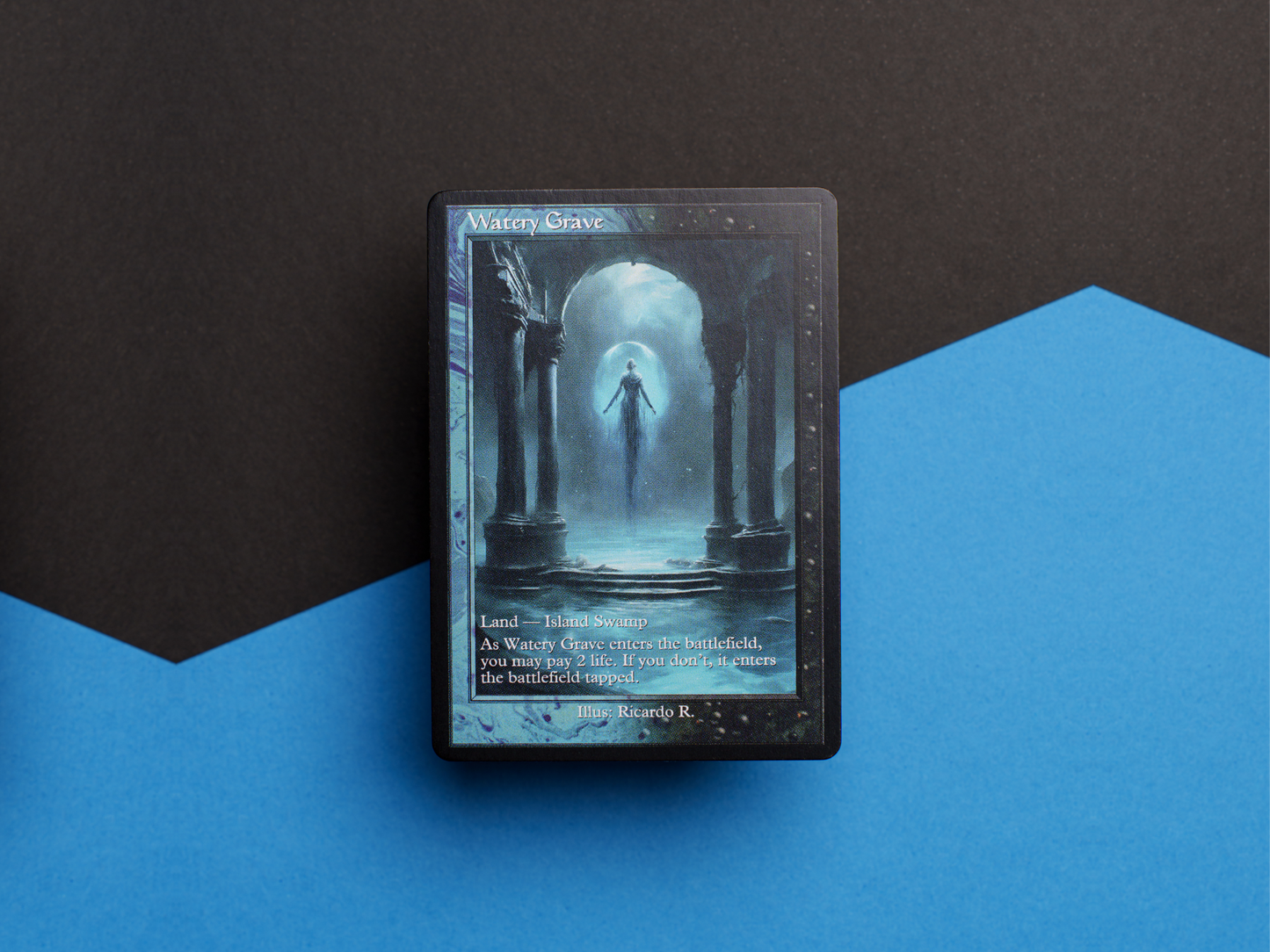Watery Grave (v2) - MTG Custom Cards, Commander alternate art - Magic MTG Alters Full Art