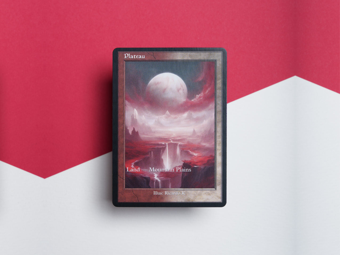 Plateau (v2) - Dual Land Old School Retro Frame Alter - Mtg Custom Cards, Commander, Edh and cEDH High Quality Altered Proxies