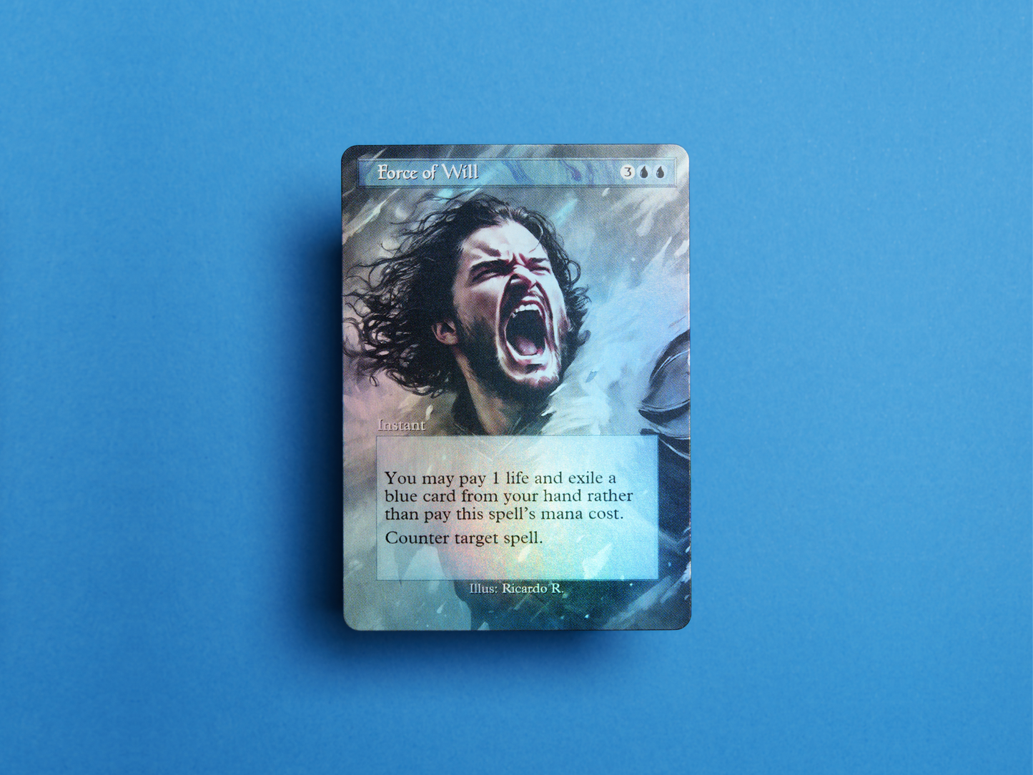 Force of Will - Jon Snow Alter - Full Art - MTG Custom Cards, Commander, Edh and Cedh High Quality Altered Proxies