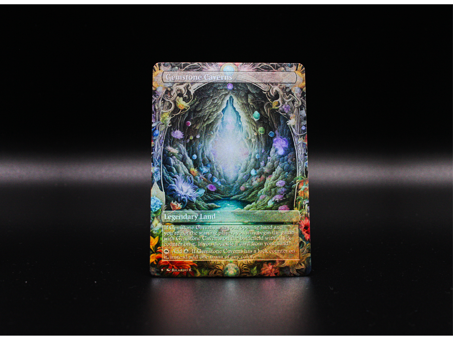 Gemstone Caverns (v2) - Full Art - Mtg Custom Cards, Commander, Edh and cEDH High Quality Altered Proxies