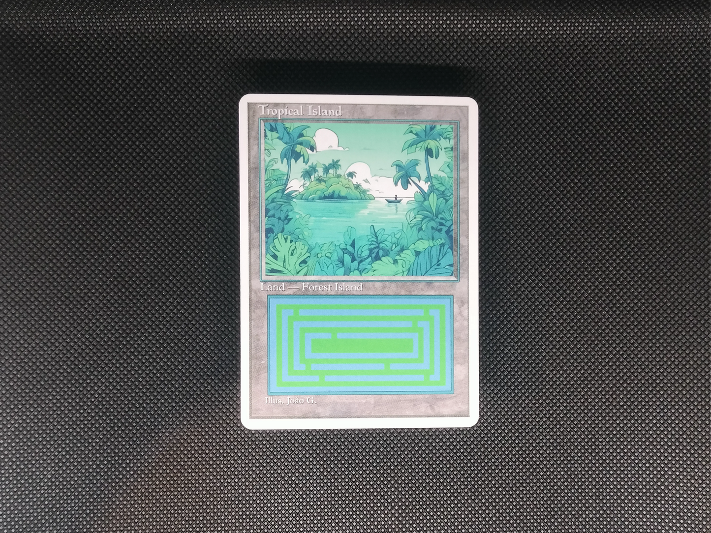 Tropical Island (v1) - Dual Land Old School Retro Frame Alter - Mtg Custom Cards, Commander, Edh and cEDH High Quality Altered Proxies