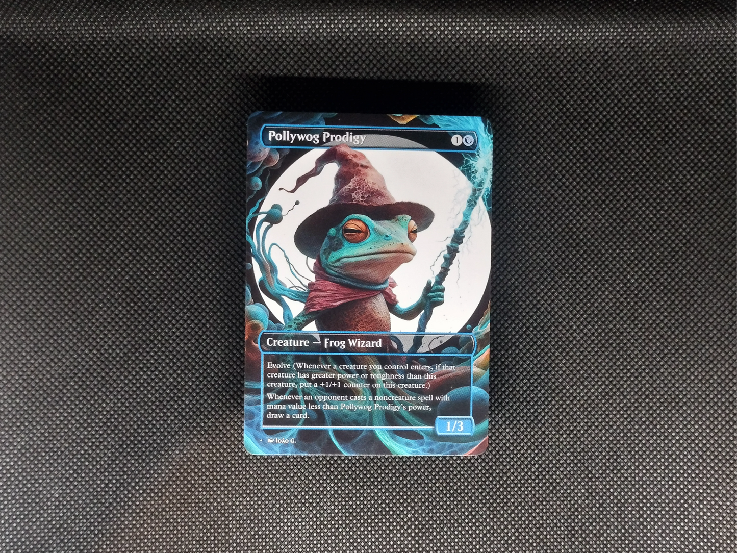 Pollywog Prodigy (v1) - Full Art Borderless Alter - MTG Custom Cards, Commander, Edh and Cedh High Quality Alters