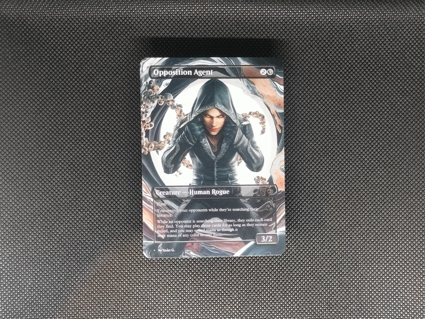 Opposition Agent (v1) - Full Art Borderless Alter - MTG Custom Cards, Commander, Edh and Cedh High Quality Alters