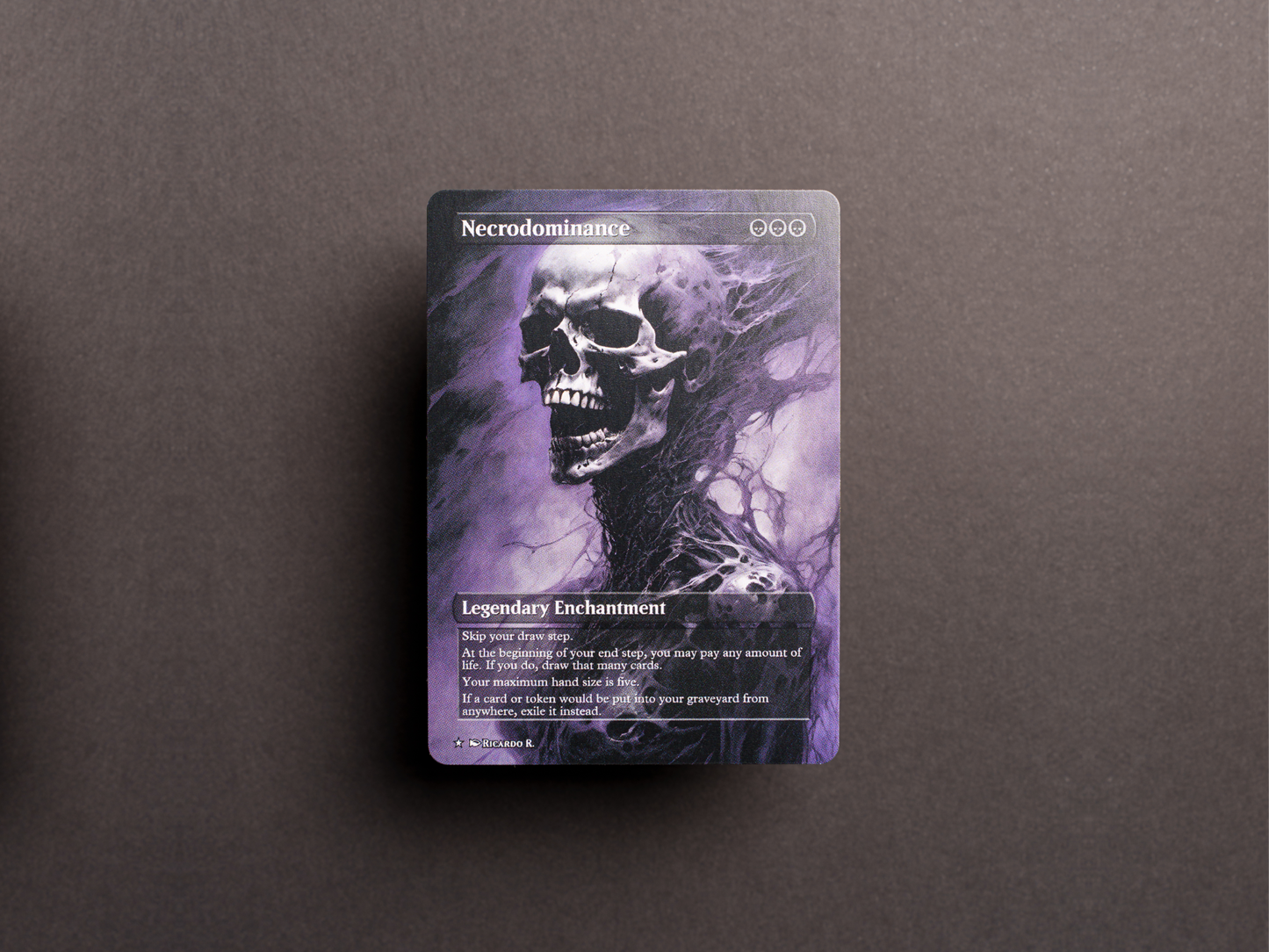 Necrodominance (v2) - MTG Custom Cards, Commander alternate art - Magic MTG Alters Full