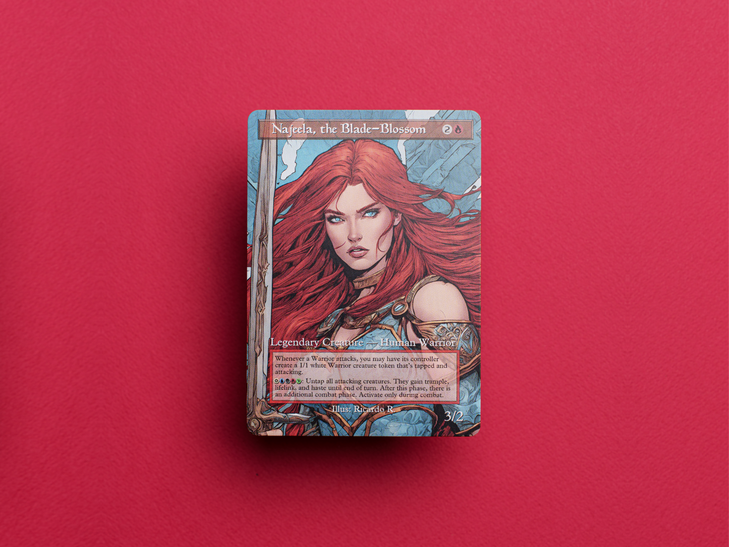 Najeela, the Blade-Blossom (v2) - Full Art Borderless - MTG Custom Cards, Commander, Edh and Cedh High Quality Alters
