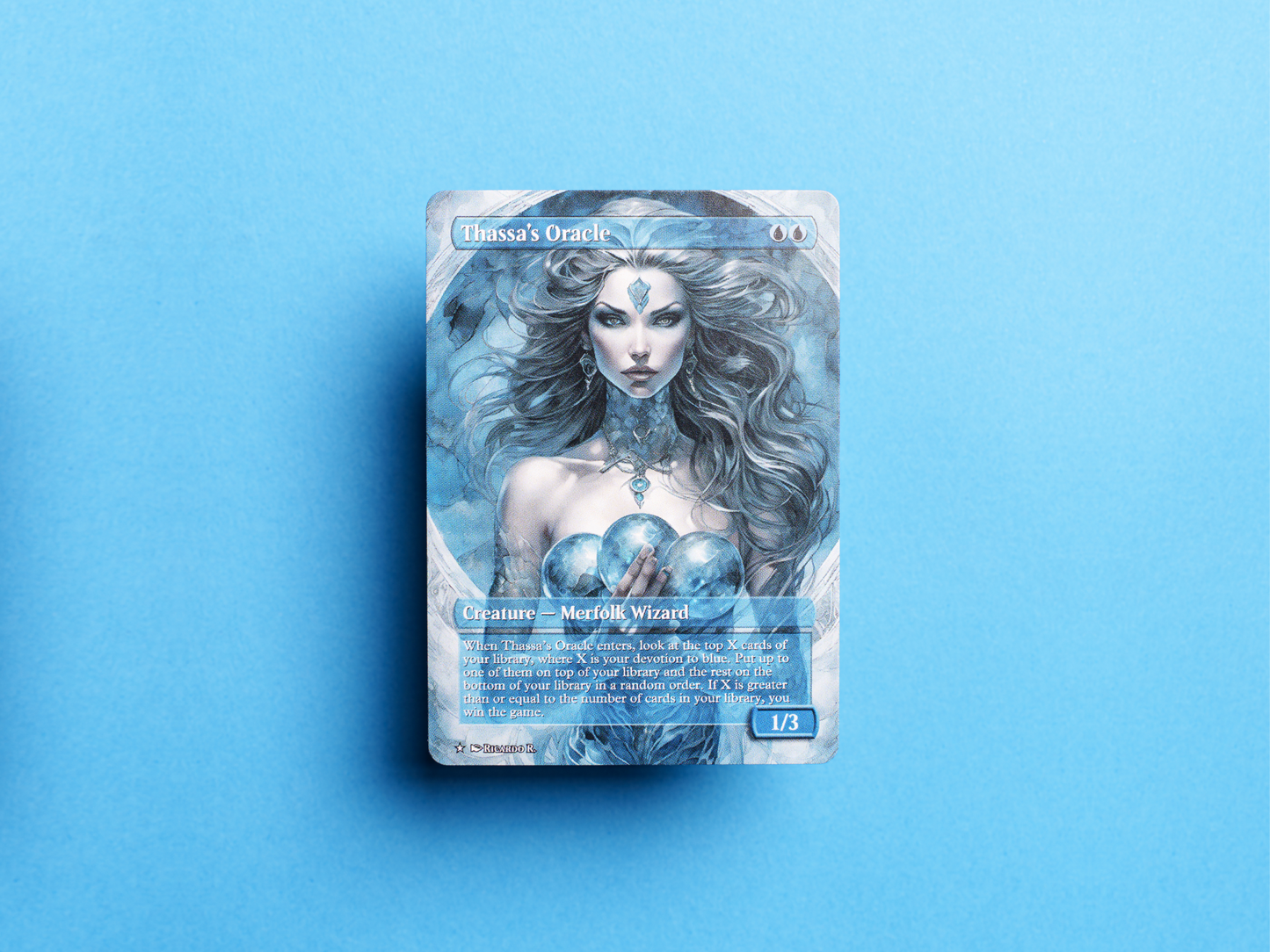 Thassa's Oracle (v2) - MTG Custom Cards , Commander alternate art - Magic MTG Alters Full