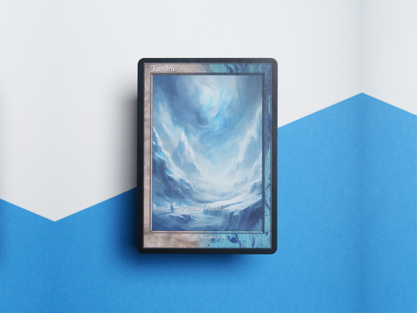 Tundra (v2) - Dual Land Old School Retro Frame Alter - Mtg Custom Cards, Commander, Edh and cEDH High Quality Altered Proxies
