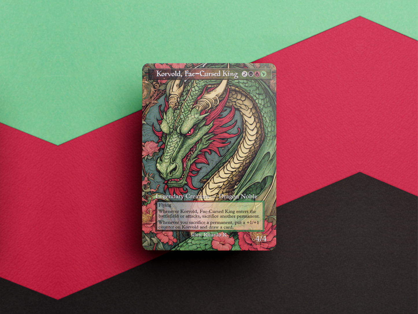 Korvold, Fae-Cursed King - MTG Custom Cards , Commander alternate art - Magic MTG Alters Full Art