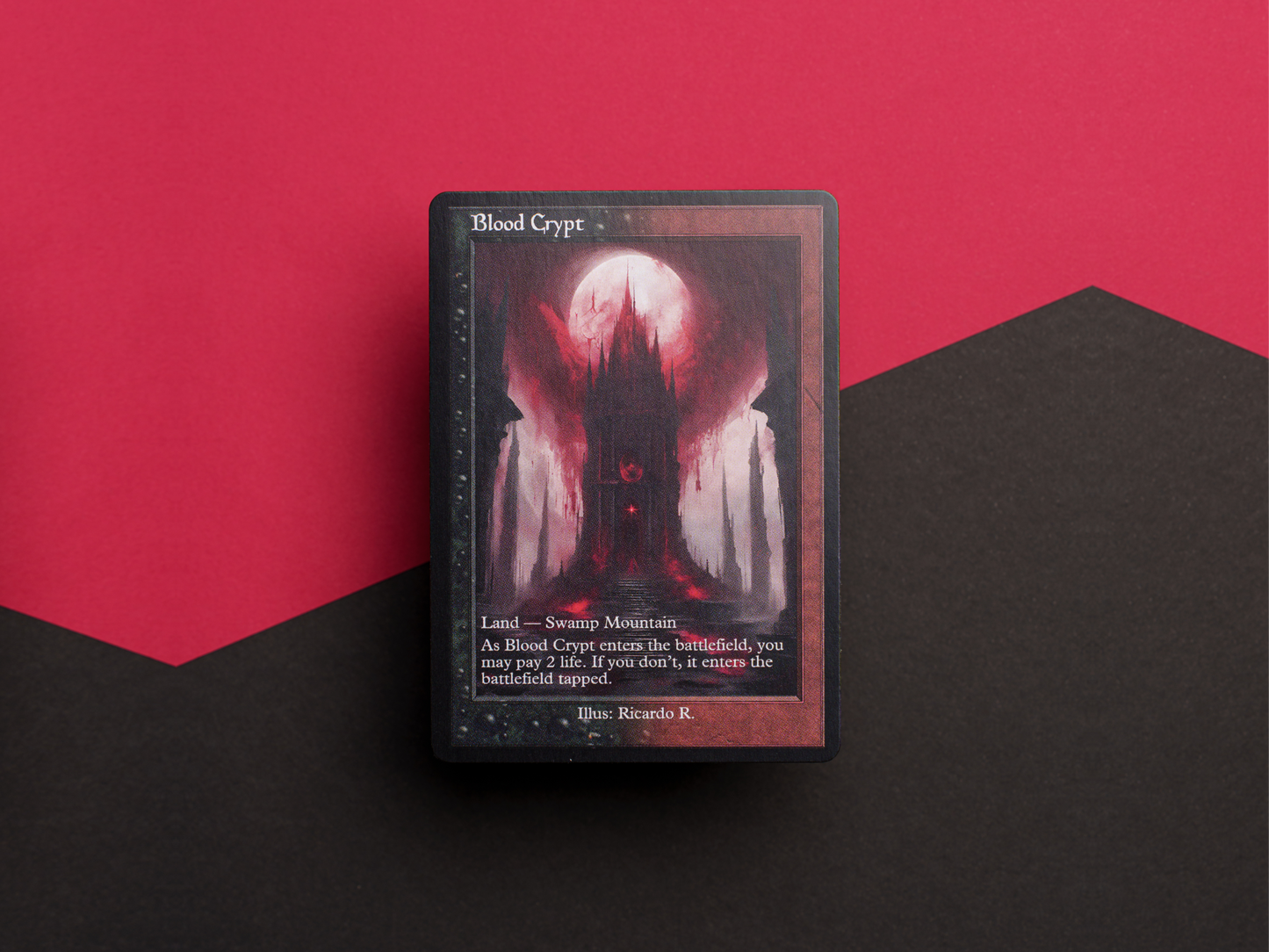 Blood Crypt (v2) - MTG Custom Cards , Commander alternate art - Magic MTG Alters Full Art