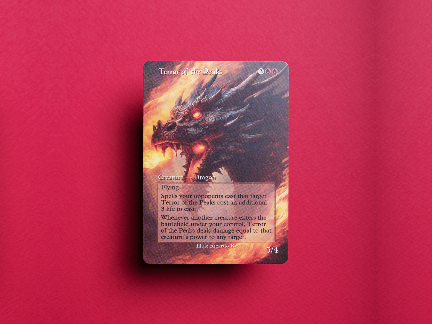 Terror of the Peaks - MTG Custom Cards, Commander alternate art - Magic MTG Alters Full Art