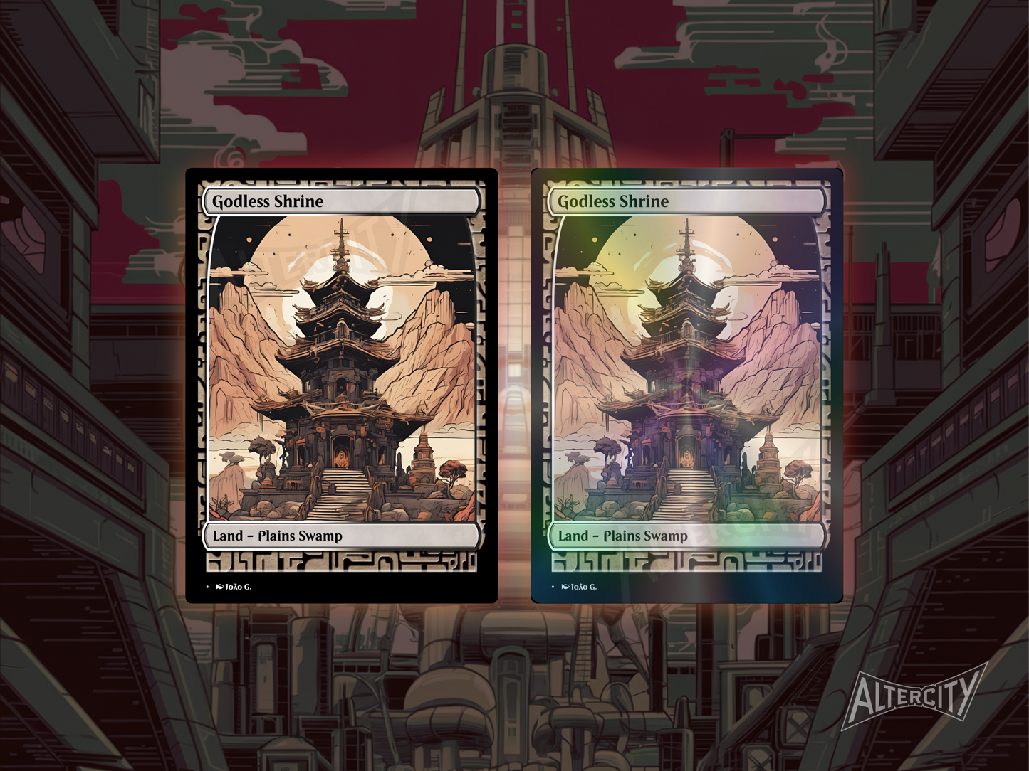 Shock Lands Bundle (v1) - MTG Custom Cards, Commander, Edh and Cedh High Quality Altered Cards - Full Art Alters