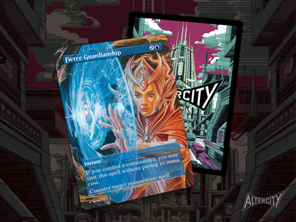Fierce Guardianship (v2) - MTG Custom Cards , Commander alternate art - Magic MTG Alters Full Art