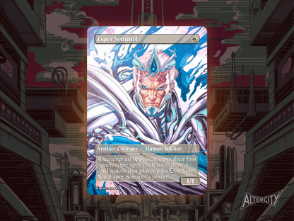 Esper Sentinel - Full Art Borderless - MTG Custom Cards, Commander, Edh and Cedh High Quality Altered Proxies