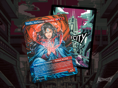 Inalla, Archmage Ritualist - Full Art Borderless - MTG Custom Cards, Commander, Edh and Cedh High Quality Altered Proxies