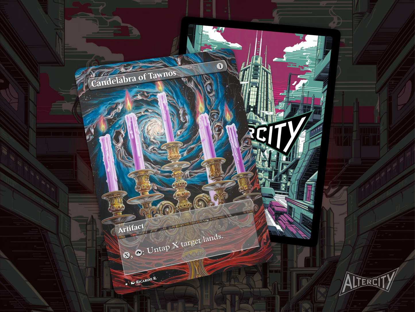Candelabra of Tawnos - MTG Custom Cards , Commander alternate art - Magic MTG Alters Full