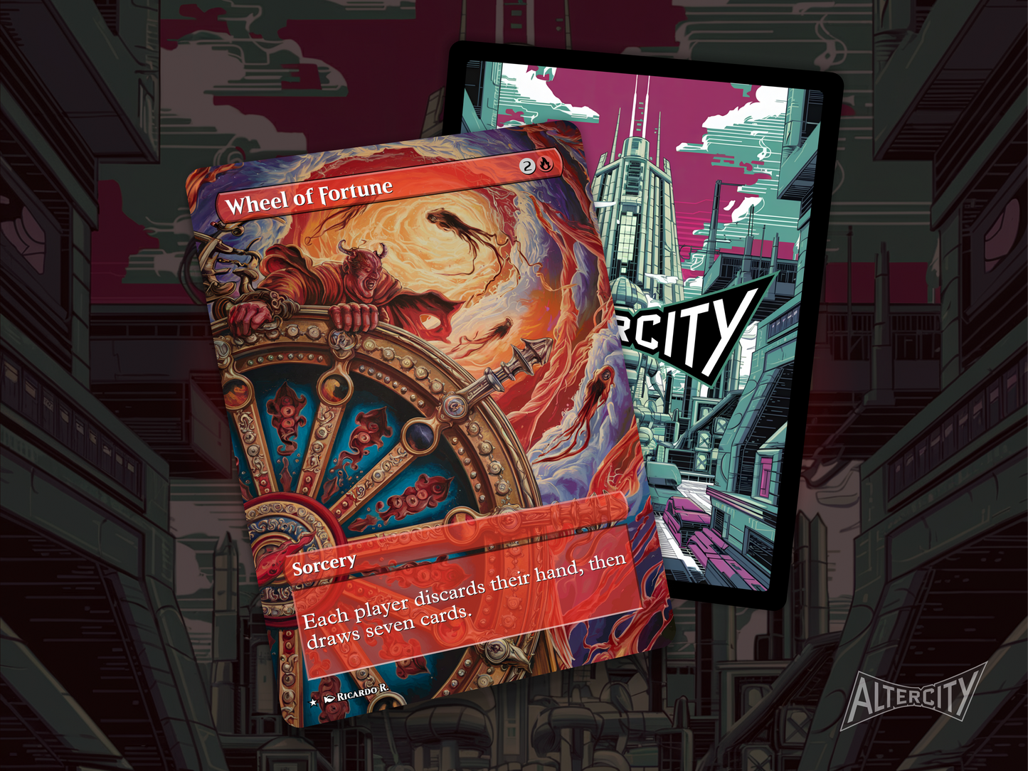 Wheel of Fortune (v2) - Full Art Alter - MTG Custom Cards, Commander, Edh and Cedh High Quality Altered Proxies