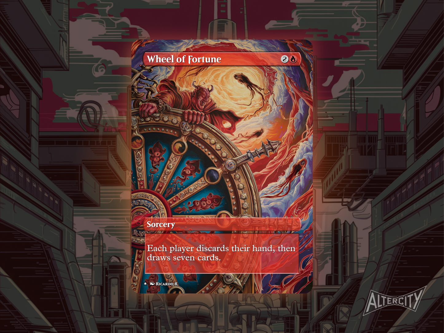 Wheel of Fortune (v2) - Full Art Alter - MTG Custom Cards, Commander, Edh and Cedh High Quality Altered Proxies